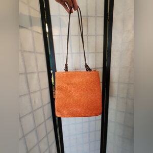 St. John's Bay Orange Canvas Shoulder Bag